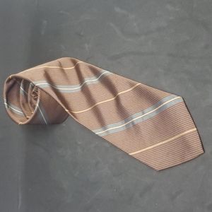 John Henry brown striped tie